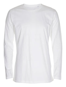 Basic Langærmet T-shirt - Hvid