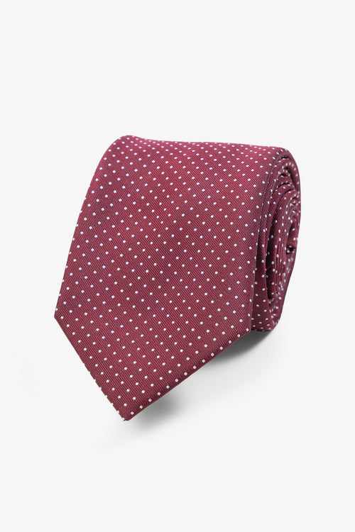 Slips - Bordeaux/Hvid Prikket