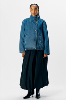 Tilla Gro L/S Denimjakke - Mellemblå Denim