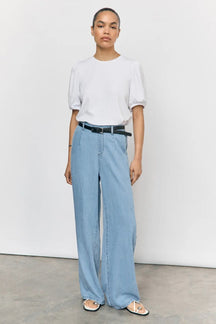 Frame Lisa Wide Pants - Lyseblå Denim