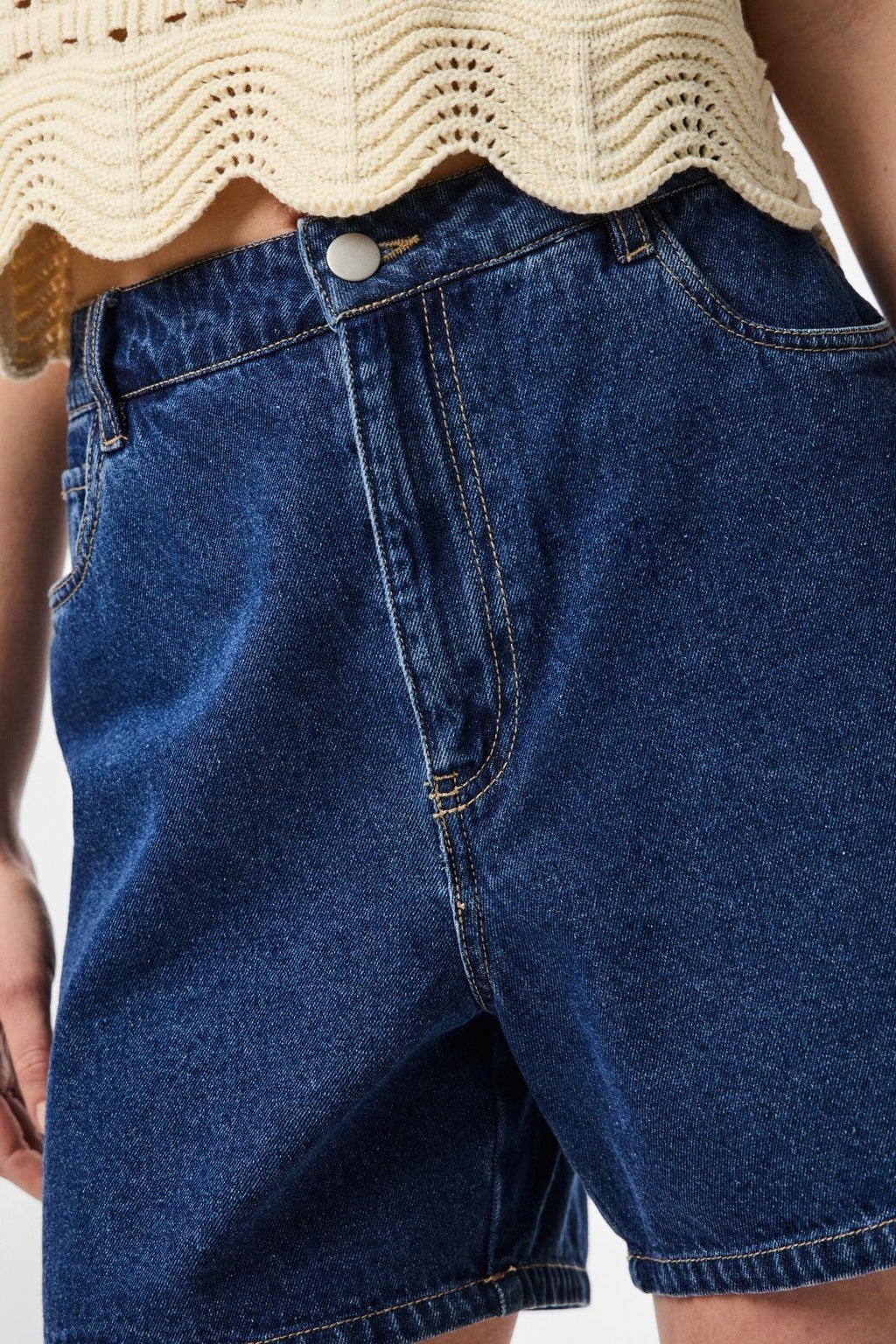 Abbi Shorts - Mellemblå Denim