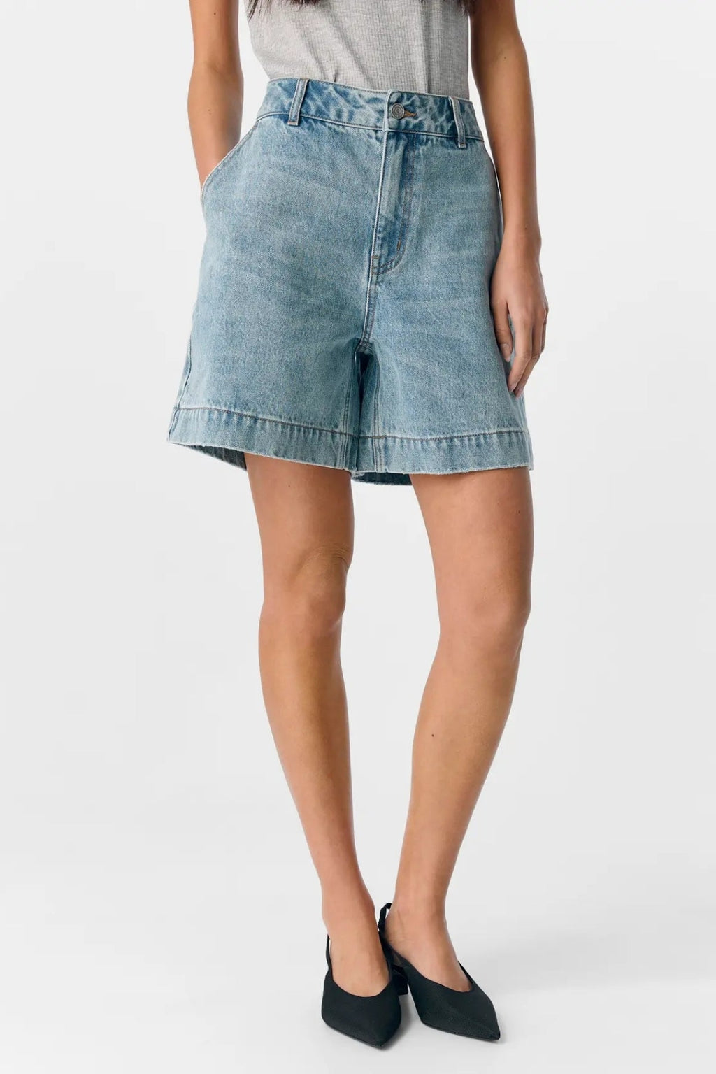 Jen Shorts - Mellemblå Denim