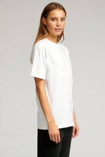 Oversized T-shirt - Lysegrå Meleret