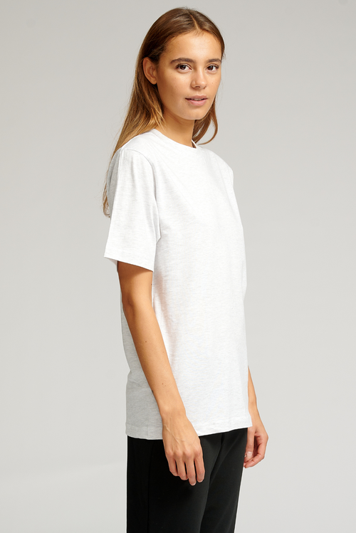 Oversized T-shirt - Lysegrå Meleret