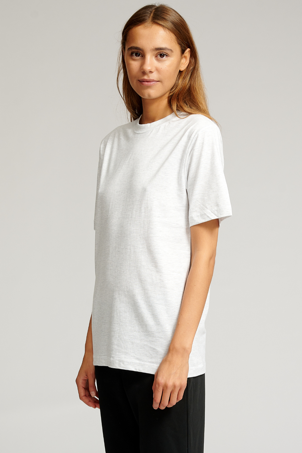 Oversized T-shirt - Lysegrå Meleret