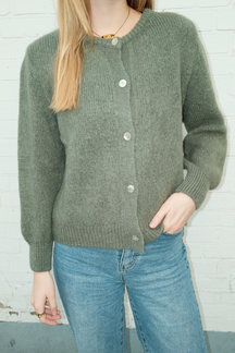 Anna Cardigan - Mørkegrøn