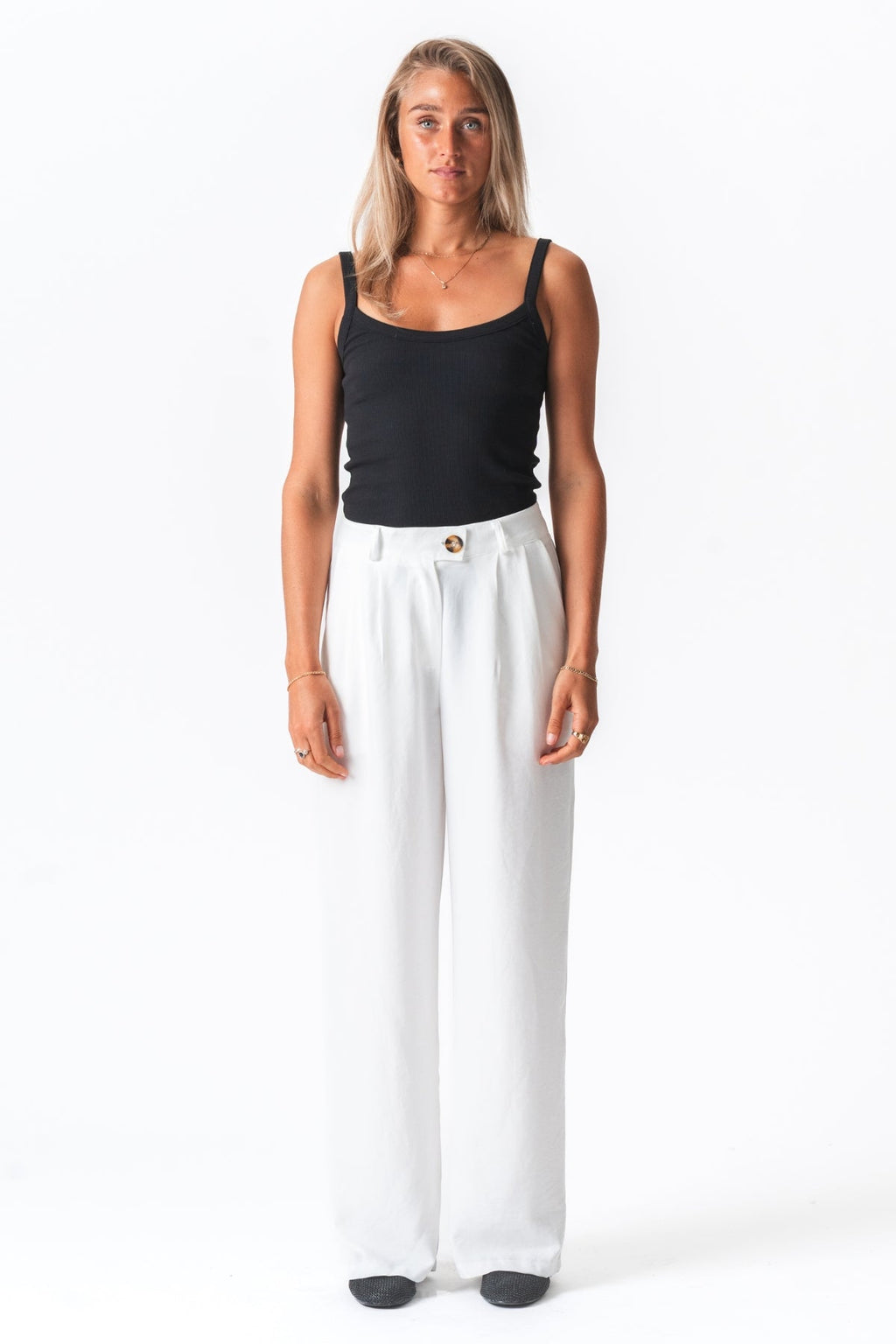 Emma Pants Loose - Hvid