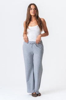 Sweatpants Wide - Grå Melange