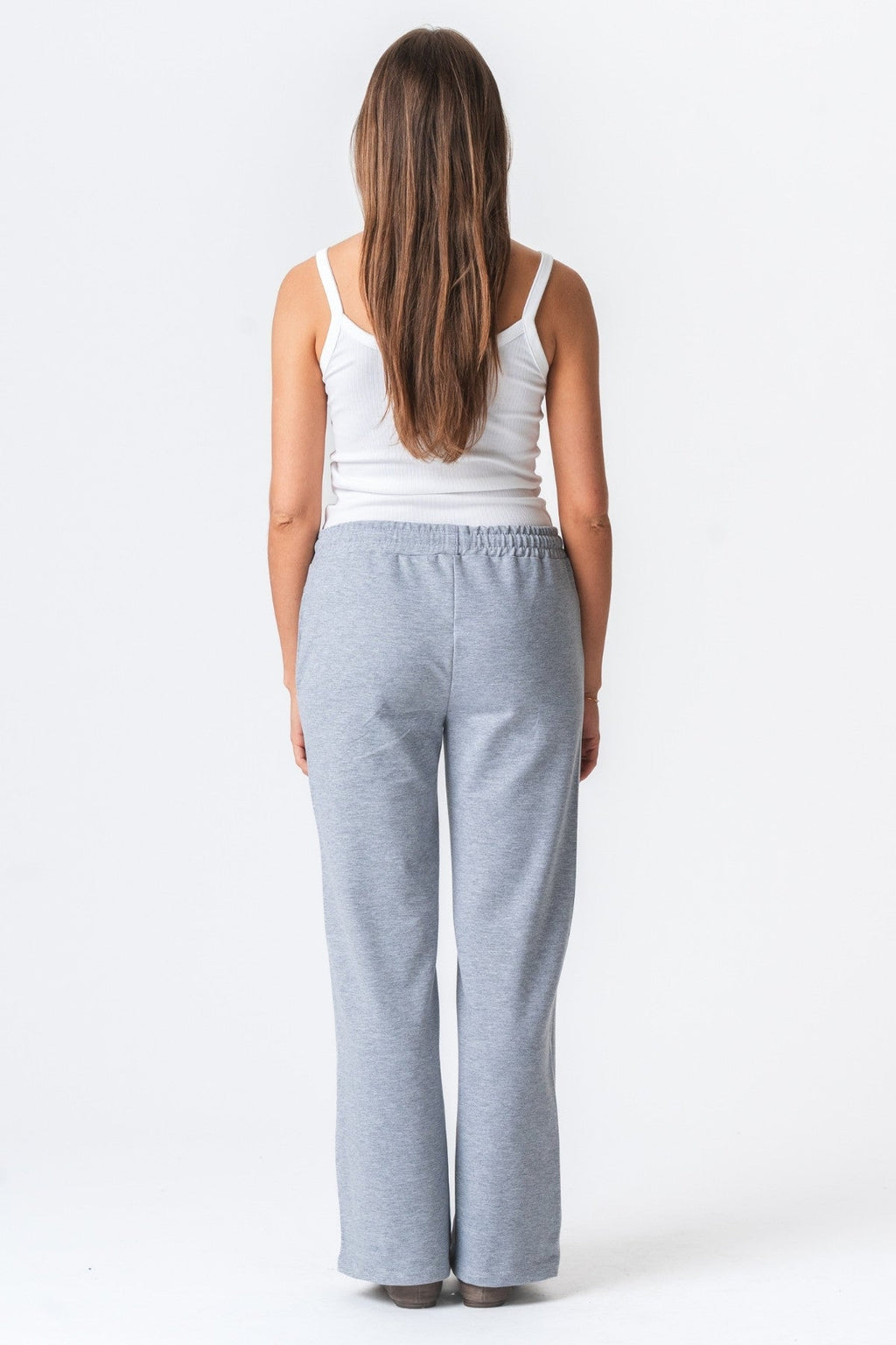 Sweatpants Wide - Grå Melange