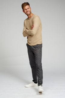 Basic Knit Crewneck - Beige