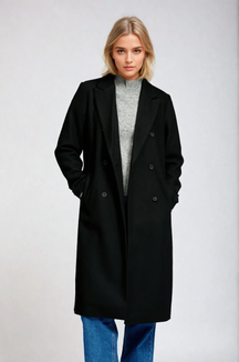 Klassisk Uldfrakke - Sort