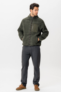 Fleece Jakke - Mørk Oliven