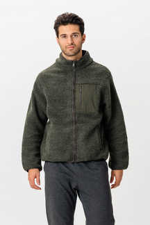 Fleece Jakke - Mørk Oliven