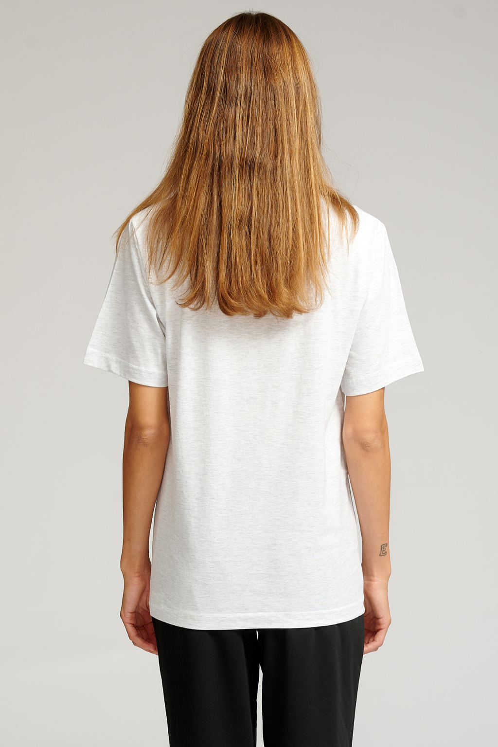 Oversized T-shirt - Lysegrå Meleret