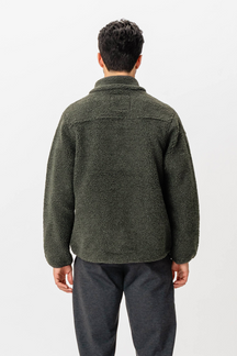 Fleece Jakke - Mørk Oliven