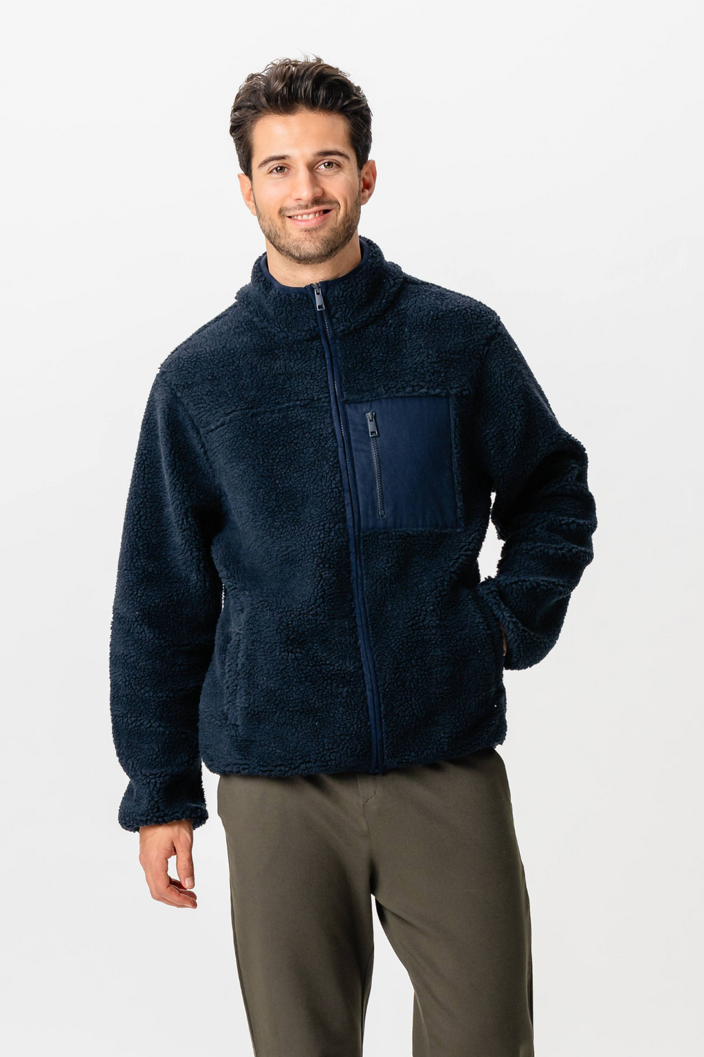 Fleece Jakke - Navy