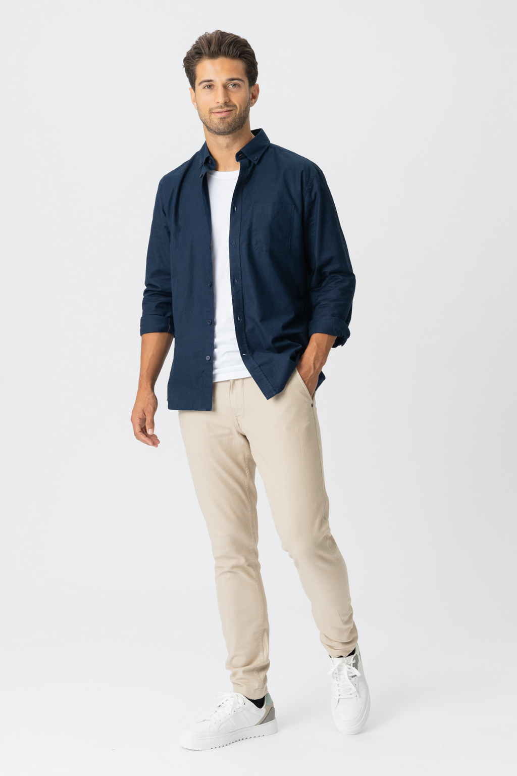 Den Originale Performance Oxford Skjorte - Navy