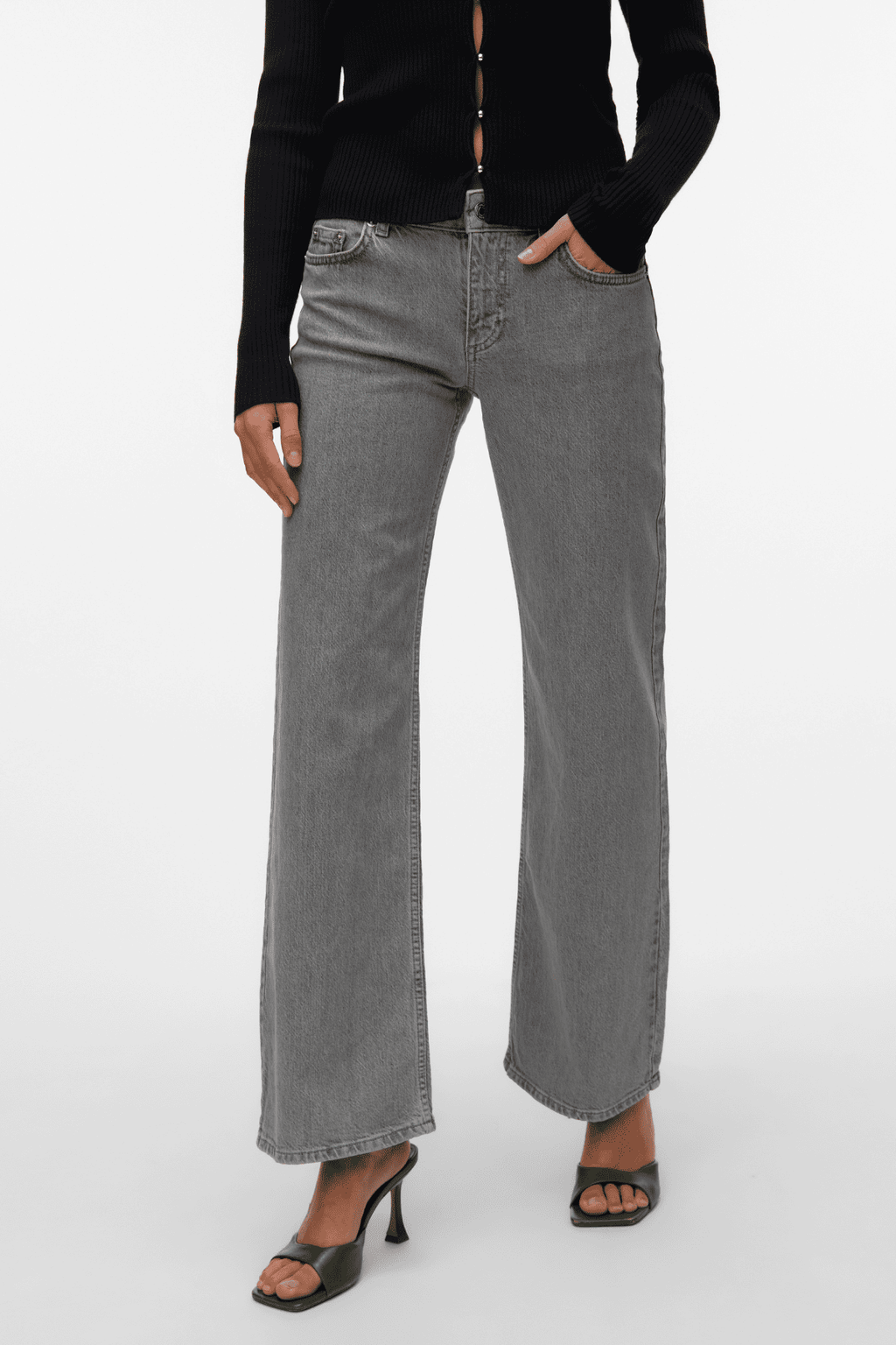 Alexis Low Waist Denim Jeans - Lysgrå Denim