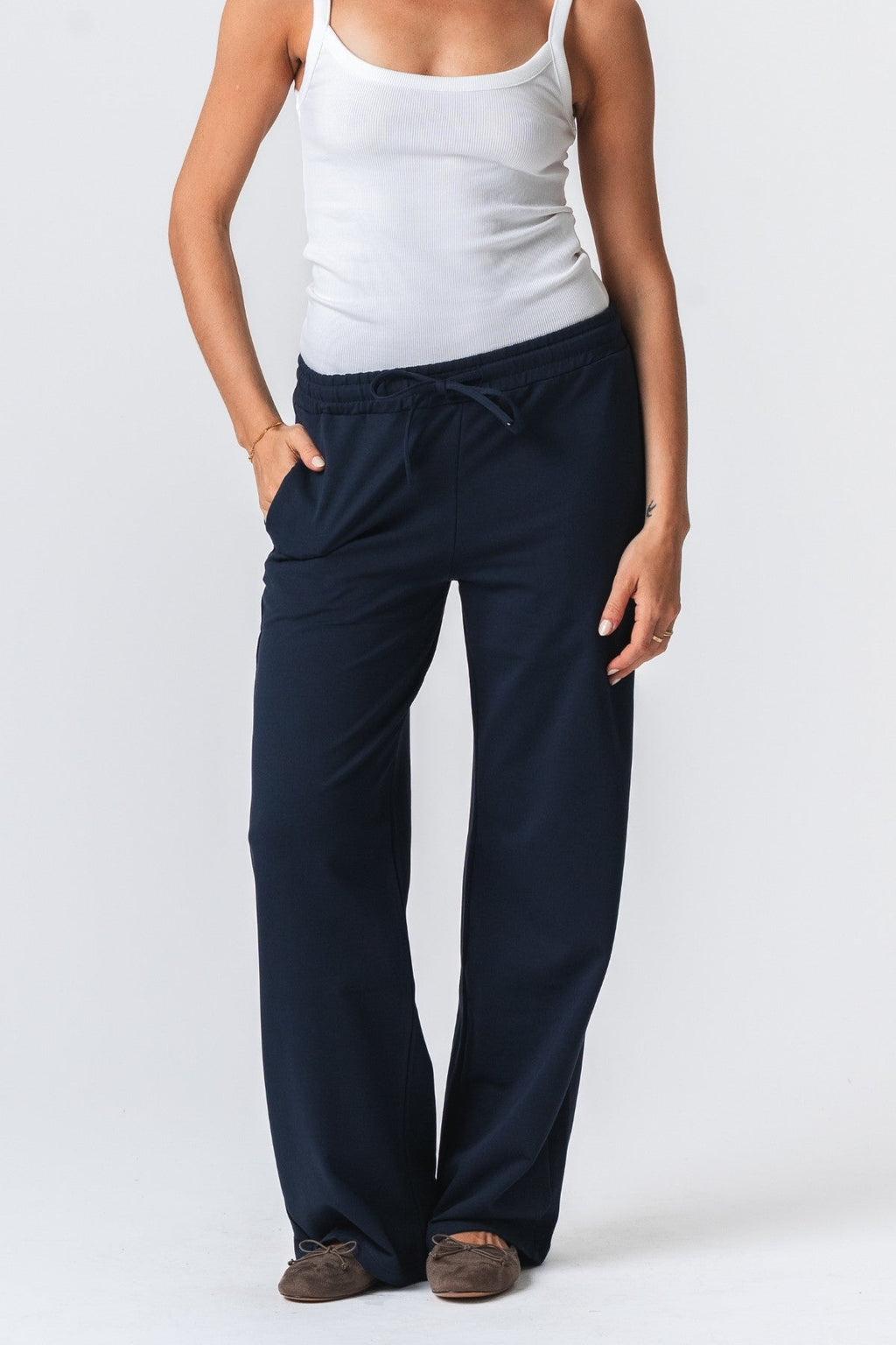 Sweatpants med Vidde - Marineblå