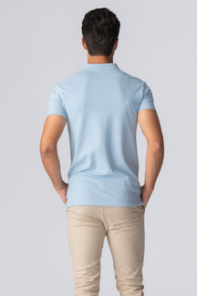 Muscle Polo Shirt - Lyseblå