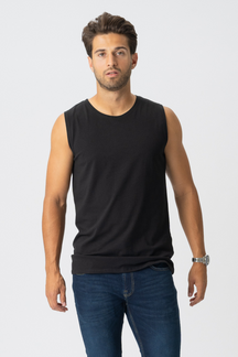 Sleeveless Tee - Sort