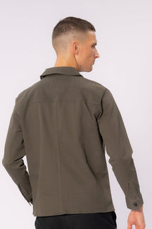 Twill Skjortejakke - Mørk Oliven