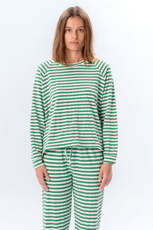 Stripped Langærmet Regular Fit - Grøn
