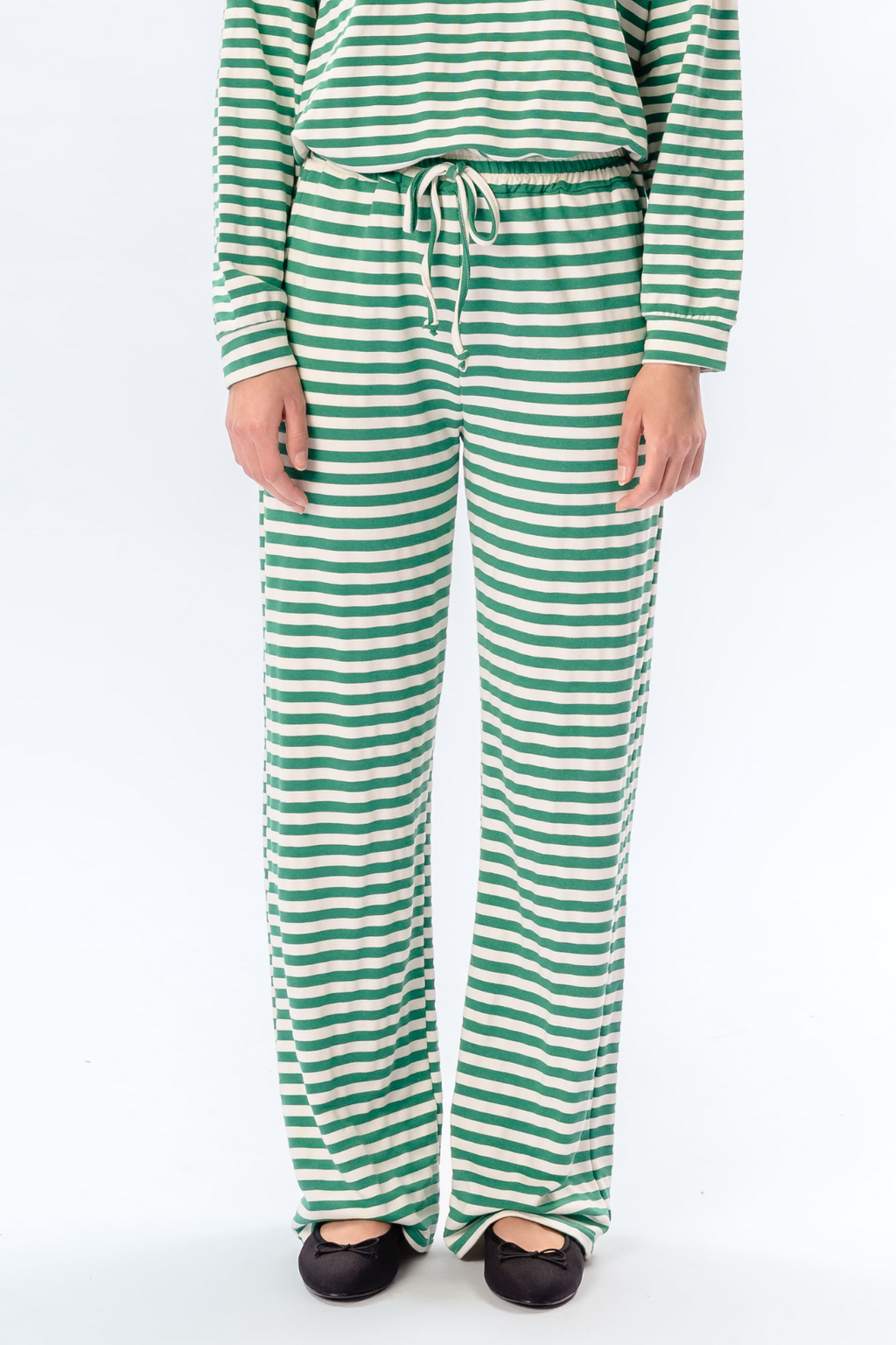 Stripped Pants - Grøn