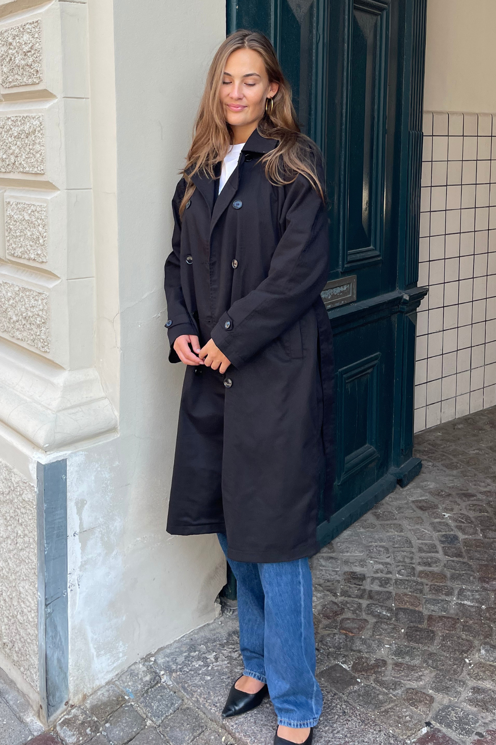 Linea trenchcoat - Sort