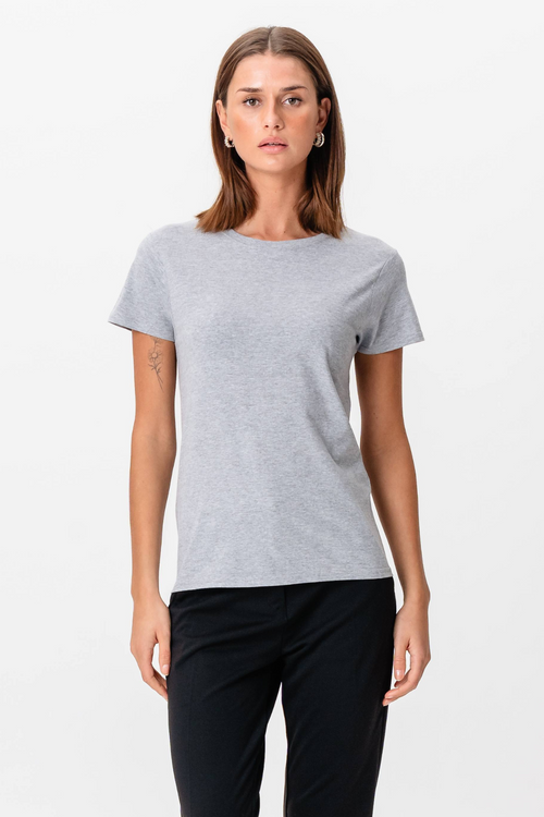 Basic T-shirt - Oxford Grå