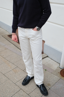 Relaxed Fit Jeans - Hvid Denim
