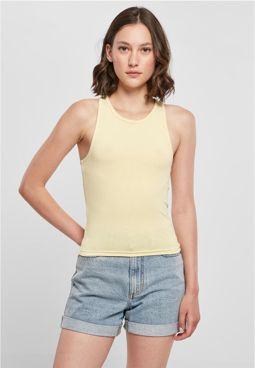 Ladies Racer Back Top - Soft Yellow