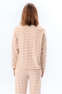 Strippy Skjorte - Beige