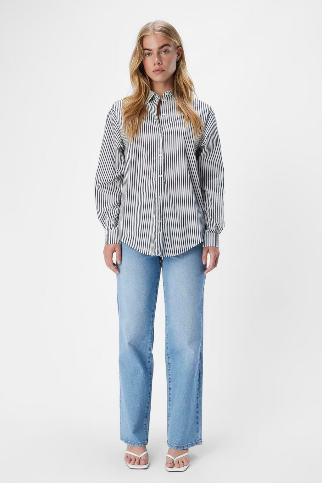 Tutta LO L/S Skjorte - Sort/Hvid