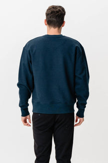 Heavy Crewneck - Meleret Marineblå