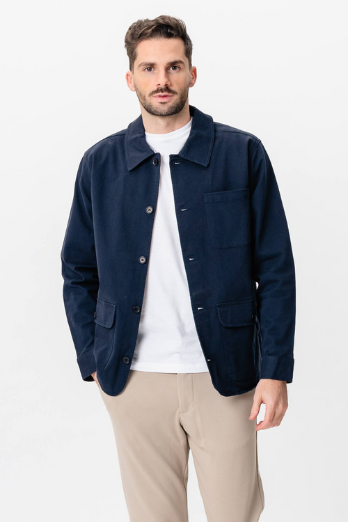 Twill Skjortejakke - Navy