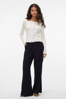 Isa O-Neck Cardigan - Sne Hvid