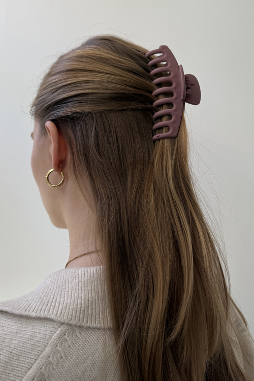 Olivia Hårklemme - Frosted Rød