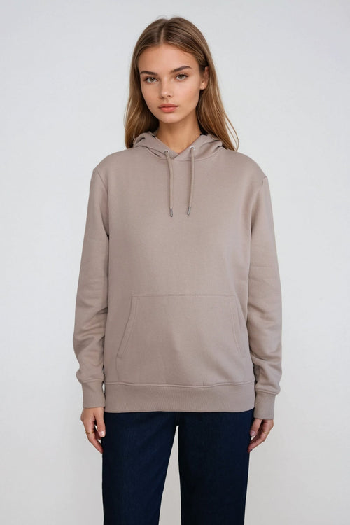 Sweatshirt Hættetrøje - Sand