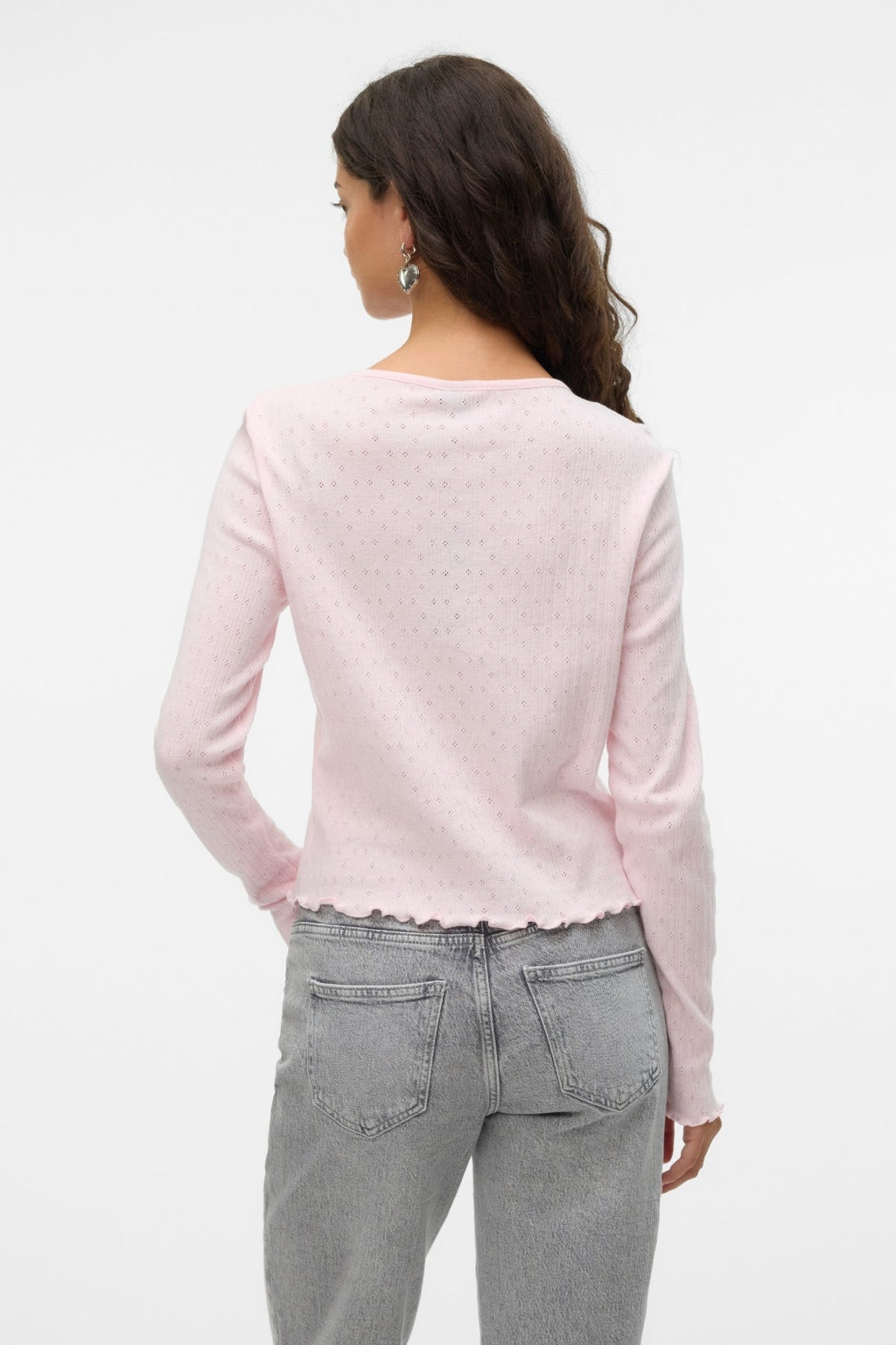 Isa Cardigan med Rund Hals - Pink A-Boo
