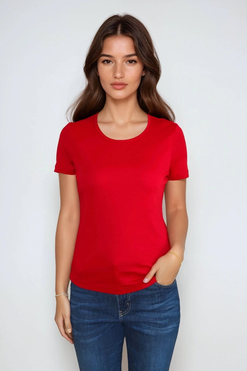 Basic Tight T-shirt - Rød