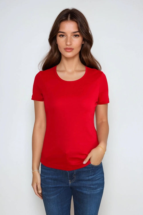Basic Tight T-shirt - Rød