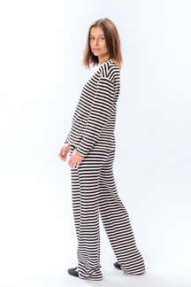 Stripped Pants - Sort