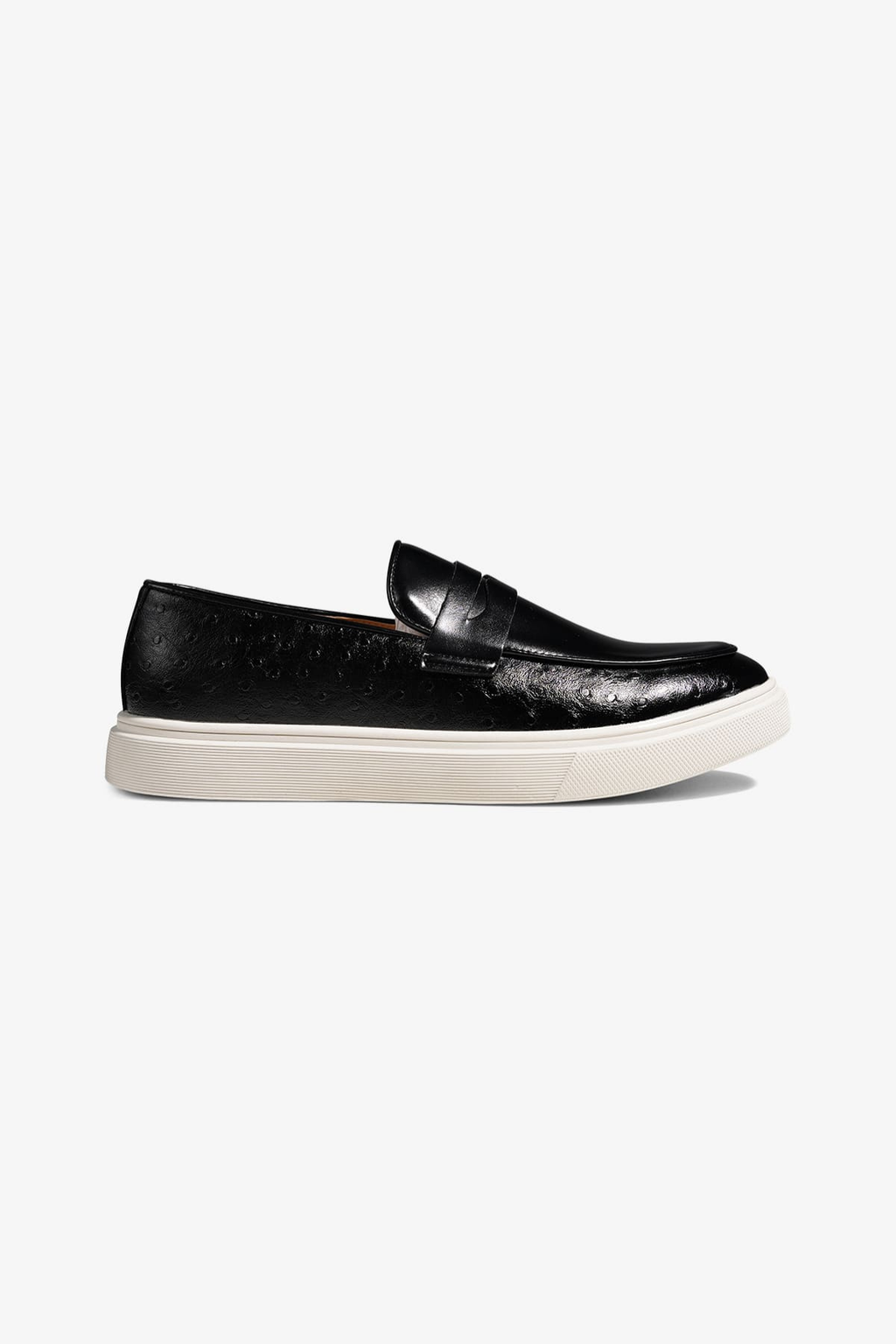 Loafers i læder i sort