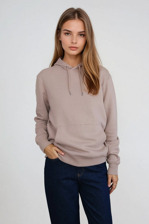 Sweatshirt Hættetrøje - Sand