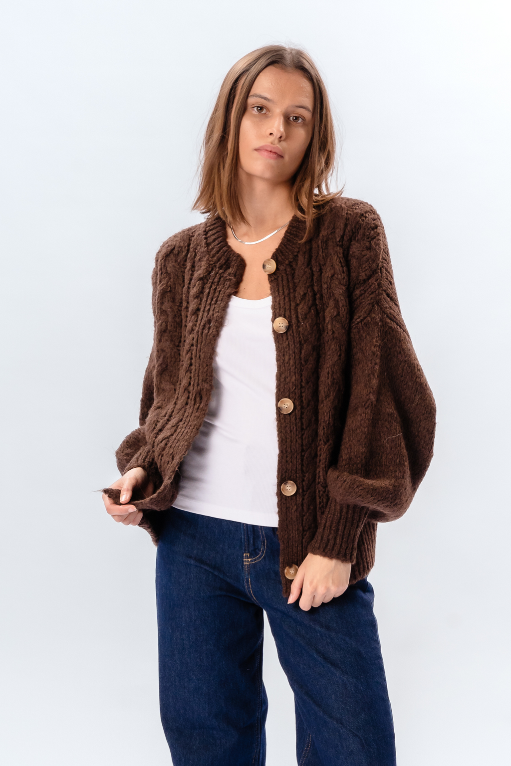 Botton Knit - Brun