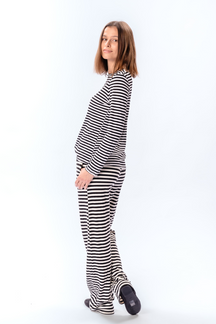 Strippet Langærmet Slim Fit - Sort
