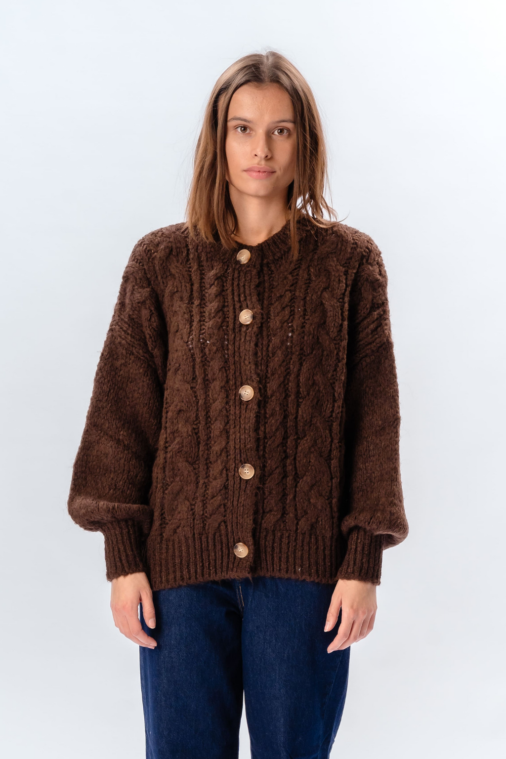 Botton Knit - Brun