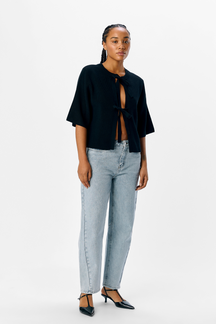 Julla Parvi 2/4 Strikcardigan - Sort