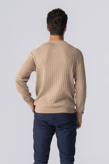 Pullover Kabel Strik - Sand